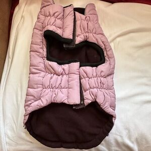 Pink Quilted Dog Jacket